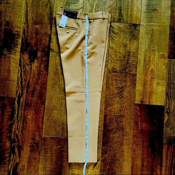 Banana Republic Avery Mid-rise Straight Ankle Length Pant in Camel, Size 0, New - Picture 7 of 9